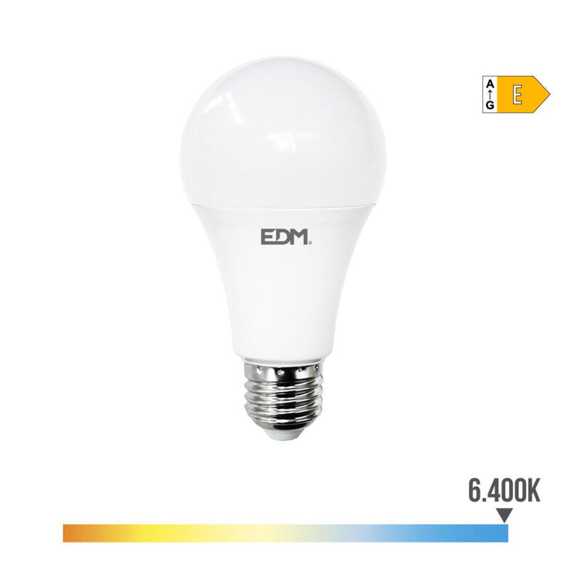 Pack De 2 Unidades - Bombilla Standard Led E27 24w 2700lm 6400k Luz Fria Ø7x13,6cm Edm