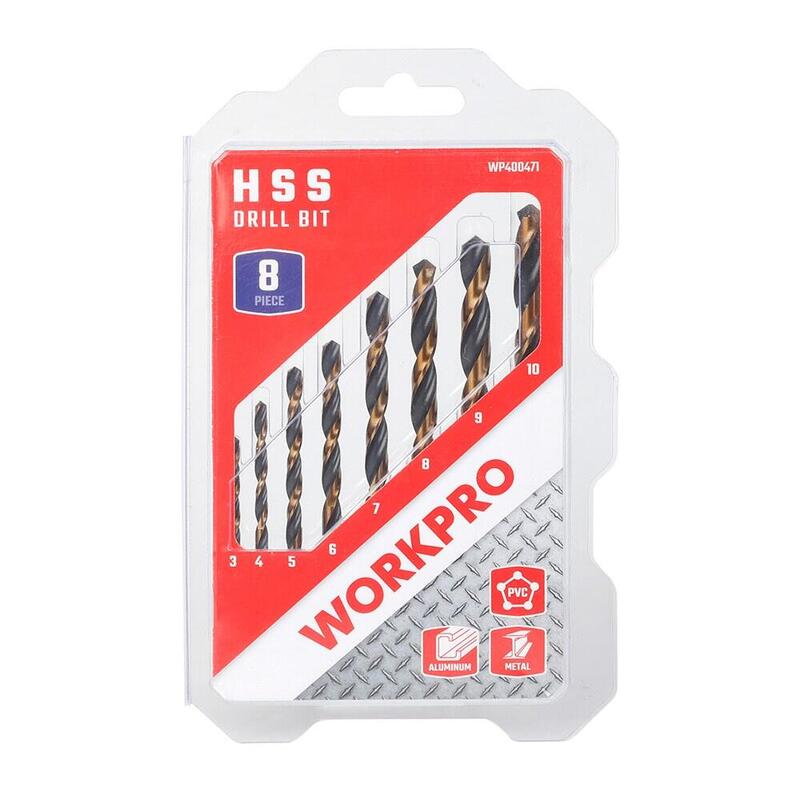 Pack De 2 Unidades - Brocas Para Metal Hss4241 Laminadas, Juego 8 Piezas, Ø3,00 - Ø10,00 Mm