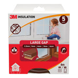 Pack De 2 Unidades - Burlete De Aislamiento Clásico Para Huecos Grandes De 2,5 - 6 Mm, Marrón, 6 M