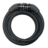 Pack De 2 Unidades - Cable Enrollable Con Combinación De 4 Cifras, Bike Security, Ø0,8 X 120 Cm, Blister