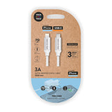 Pack De 2 Unidades - Cable Nylon Usb-C A Lightning 1m Blanco