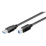 Pack De 2 Unidades - Cable Usb 3.0 A-B 2m Negro