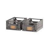 Pack De 2 Unidades - Caja Almacenaje Plegable Gris 17 X 12.5 X 7 Cm Set 2 Piezas