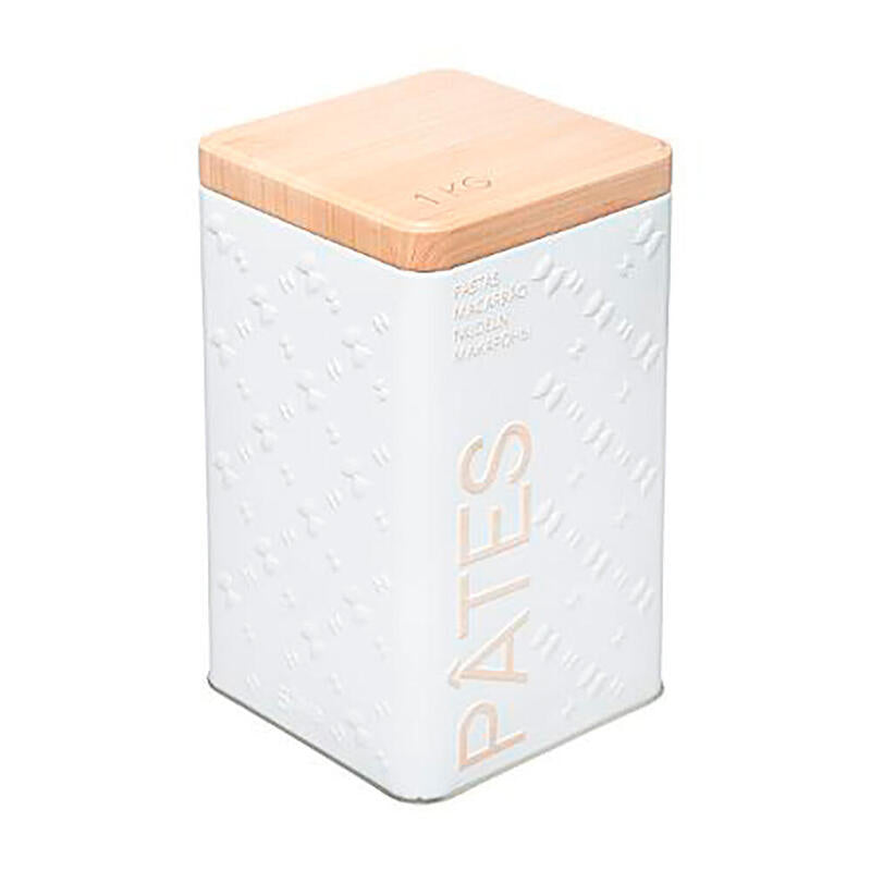 Pack De 2 Unidades - Caja Metálica Modelo Scandi Nature Para Pasta 500 G