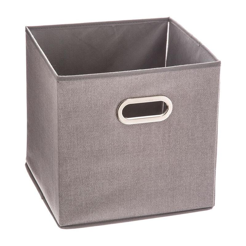 Pack De 2 Unidades - Caja Organizadora Color Gris Claro Para Estanteria 31x31cm