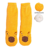 Pack De 2 Unidades - Calcetines Capibara Antideslizantes Con Forro De Borreguito Suave, Talla 36 - 41