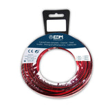 Pack De 2 Unidades - Carrete Cable Paralelo 2x1,50 Mm² Rojo/Negro 10m (Audio)