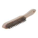 Pack De 2 Unidades - Cepillo Manual De Alambre De Acero, Modelo De Madera, 35 X 280 X 39 Mm