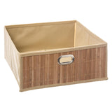 Pack De 2 Unidades - Cesta Para Mueble De Almacenaje Bambú Natural 31 X 31 X 13,5 Cm