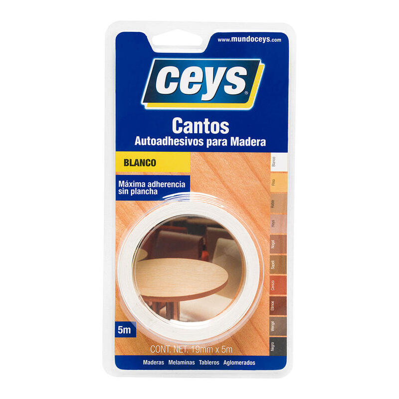 Pack De 2 Unidades - Ceys Canto Autoadhesivo Blanco Rollo 5m 850002