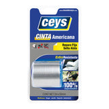Pack De 2 Unidades - Ceys Cinta Americana Plata Blister 5m X 5mm 507601
