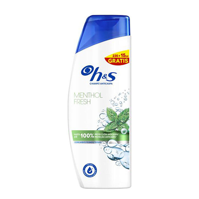 Pack De 2 Unidades - Champú Anticaspa Menthol Fresh 235 + 15 Ml