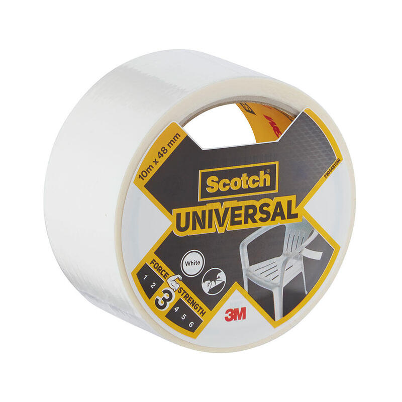 Pack De 2 Unidades - Cinta Americana Universal 3; 10 M X 48 Mm, Blanca