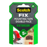 Pack De 2 Unidades - Cinta Doble Cara De Montaje Para Exteriores, Máx 5 Kg, 19 Mm X 1,5 M