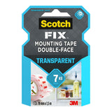 Pack De 2 Unidades - Cinta Doble Cara De Montaje, Transparente, Máx 7 Kg, 19mmx1,5m