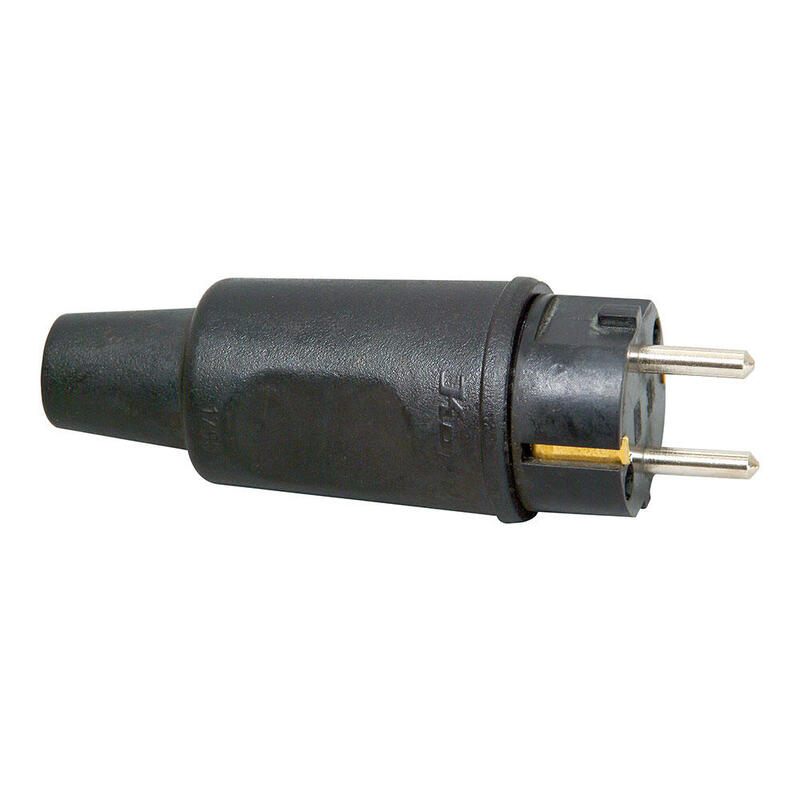 Pack De 2 Unidades - Clavija 2p+T Goma 16a 230v Negro. Kopp
