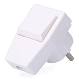 Pack De 2 Unidades - Clavija Con T/T (Schuko) + Interruptor 10 A 250 V, Blanca, 40 X 65 X 62 Mm (Retractilado)
