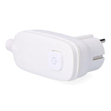 Pack De 2 Unidades - Clavija Con T/T (Schuko) + Interruptor Luminoso 16 A 250 V, Blanca, 95 X 40 X 70 Mm (Retractilado)
