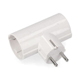 Pack De 2 Unidades - Clavija Doble De Baquelita Tipo F T/Tl 16a 250v Blanca (Envasada)