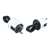 Pack De 2 Unidades - Clavija Extraplana 2p+Tt Schuko Salida Frontal 16 A 250 V~ Facil Extraccion Blanca