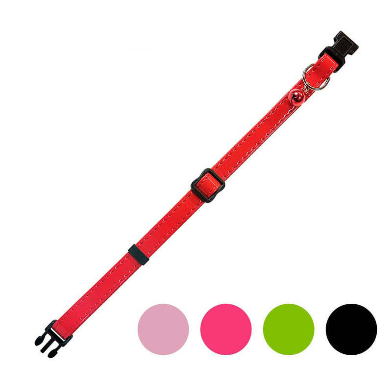 Pack De 2 Unidades - Collar Para Gato Mac Leather Charol Colores Surtidos Nayeco