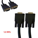 Pack De 2 Unidades - Conexion Super Vga Macho Macho 1,80m