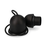 Pack De 2 Unidades - Conjunto Colgante Negro E27 Longitud 80cm (Envasado)