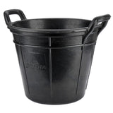 Pack De 2 Unidades - Cubo Canario 18 L De Caucho Resistente Negro.