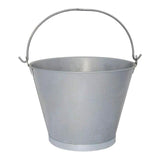 Pack De 2 Unidades - Cubo Cónico Galvanizado Con Asa Lisa, 8 L, Ø30,5 X 23 Cm
