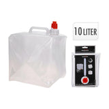 Pack De 2 Unidades - Deposito De Agua De Plastico Plegable Para Camping 10 L 19 X 20 X 25 Cm