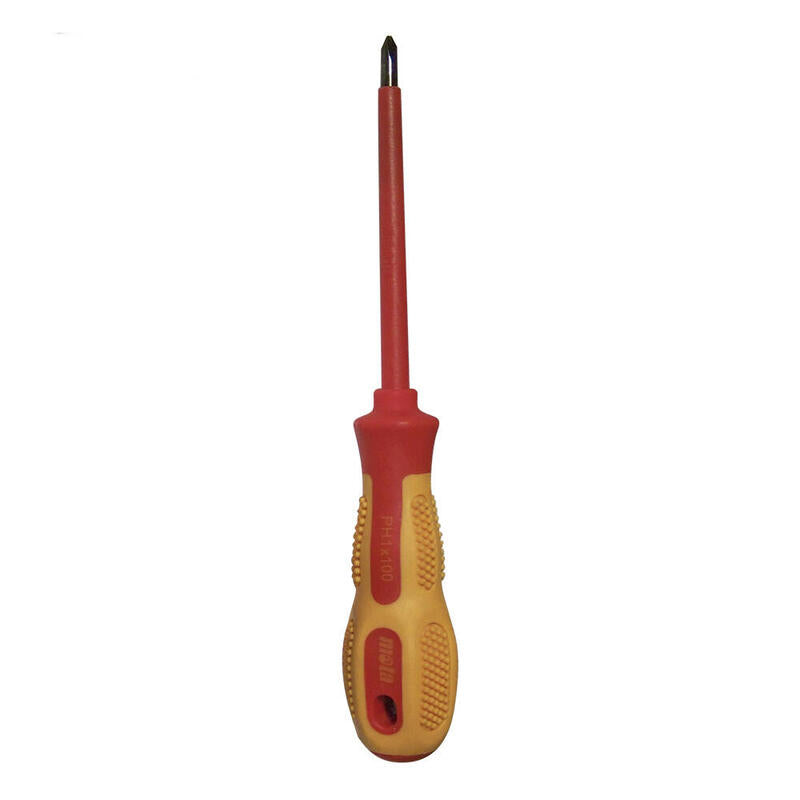 Pack De 2 Unidades - Destornillador Aislado Phillips 1x100mm Dip1 Mota
