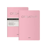 Pack De 2 Unidades Dohe Cuadernos De Cartulina De Colores - 300gr - Estampacion En Portada - Puntas Redondeadas - Lomo