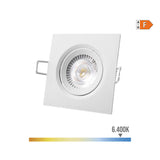 Pack De 2 Unidades - Downlight Led Empotrable Cuadrado 5w 6400k Luz Fria Color Blanco 9x9cm Edm