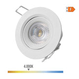Pack De 2 Unidades - Downlight Led Empotrable Redondo 5w 4000k Luz Dia Color Blanco Ø9cm Edm