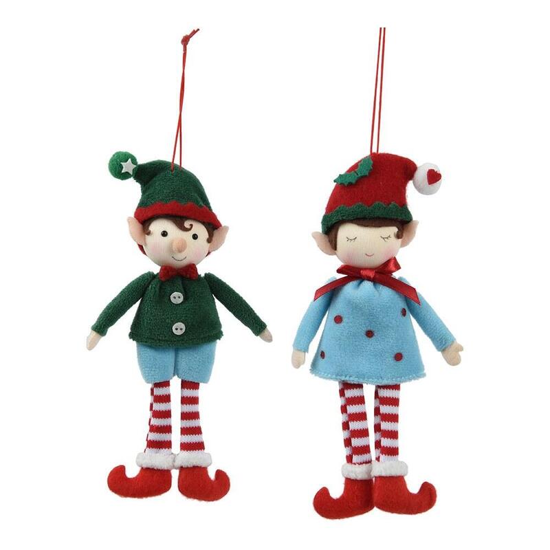 Pack De 2 Unidades - Duende Poliéster Para Colgar Modelos Variados 8 X 3 X 17 Cm