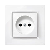 Pack De 2 Unidades - Enchufe Bipolar Blanco Con Marco