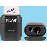 Pack De 2 Unidades - Goma Con Afilalápices Negro Compact Serie Especial Shadow+2 Gomas.