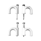 Pack De 2 Unidades - Grapa Para Cable Manguera Tubular 2 X 1,5 Mm N°07, Blanca, Caja 100 Uds
