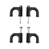 Pack De 2 Unidades - Grapa Para Cable Manguera Tubular 2 X 1,0 Mm N°06, Negra, Caja 100 Uds