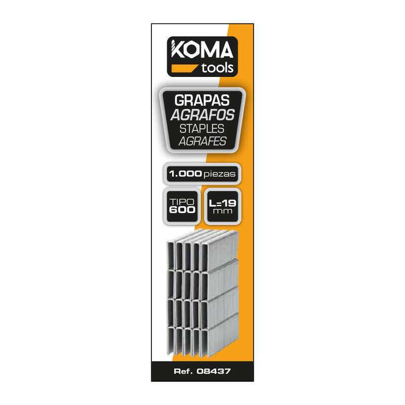Pack De 2 Unidades - Grapas Multiusos Tipo 600 19 Mm 1000 Unidades