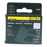 Pack De 2 Unidades - Grapas Nº 3 De 6mm 1000 Unid. Espesor 0,7mm Gg306 Mota