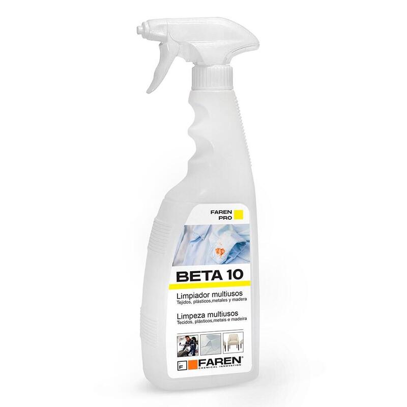 Pack De 2 Unidades - Limpiador Multiusos Beta 10 Para Tejidos, Plásticos, Metales Y Maderas, Pulverizador 750 Ml