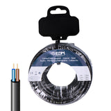 Pack De 2 Unidades - Manguera Tubular H05vv-F 2x0,75mm² Negra 5m.