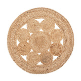 Pack De 2 Unidades - Mantel Individual De Yute Calado Ø38 Cm