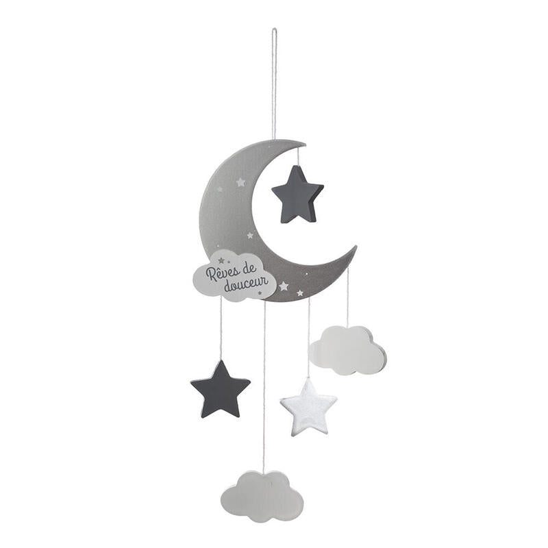 Pack De 2 Unidades - Movil Infantil Modelo Luna Color Gris