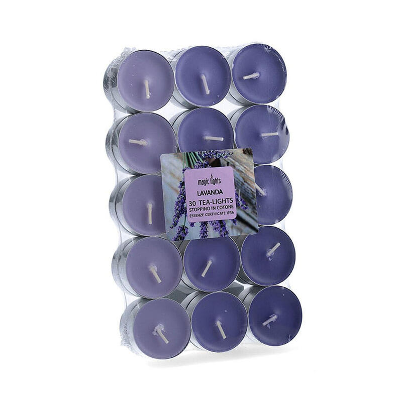 Pack De 2 Unidades - Pack 30 Unid. Velas Con Aroma Lavanda 3,7cm Magic Lights