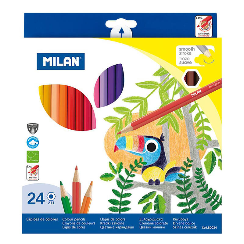 Pack De 2 Unidades - Pack Con 24 Lapices De Colores Milan