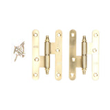 Pack De 2 Unidades - Pernio Con Remate Pn03 Izquierda 100x58mm Latón Satinado