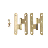 Pack De 2 Unidades - Pernio Sin Remate Pn04 Izquierda 100x58mm Latón Satinado