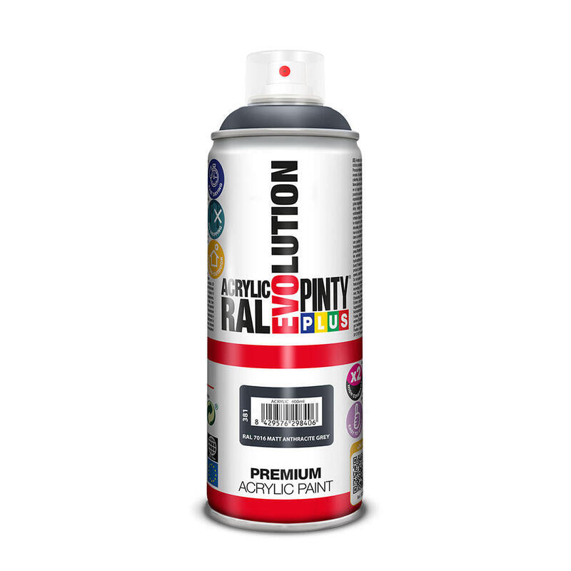 Pack De 2 Unidades - Pintura En Spray Pintyplus Evolution 520cc Ral 7016 Matt Anthracite Grey